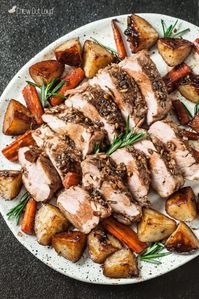 Sheet Pan Roast Pork Tenderloin with Potatoes | Chew Out Loud