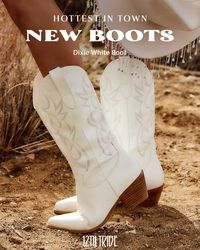 Sup cowgirl! Meet your next white boot. Designed exclusively by 12th Tribe. #shop12thtribe