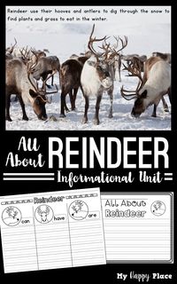 This reindeer unit includes an informational PowerPoint and many activities to get your students learning and writing about reindeer! non-fiction, kindergarten, first grade