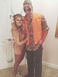 DIY deer and hunter halloween costume