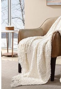 soft ivory throw over blanket 🐑 #velourinteriors