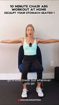 Join Caroline Jordan for a quick and effective 10-minute chair abs workout you can do from the comfort of your home. This routine is perfect for all fitness levels and requires minimal equipment. Strengthen your core, improve posture, and get those abs burning! Don't forget to like, subscribe, and share for more home workout content. Let's work those chair abs together! 💪🪑 #ChairAbsWorkout #AtHomeWorkout #CarolineJordanFitness