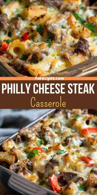 Philly Cheese Steak Casserole