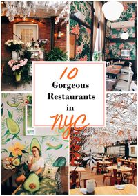 There are so many fantastic restaurants in New York City, and some of them are absolutely stunning. Beautiful decoration often elevates the dining experience to the next level. I can't wait to share 10 gorgeous, instagrammable restaurants in the city!