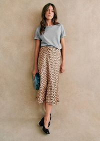 Sandy Skirt - Leopard - Viscose - Sézane