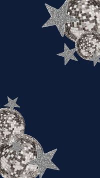 mirrorball, star, navy blue wallpaper