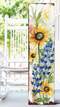 Add a touch of rustic charm to your outdoor decor with our 36-Inch Paint Watercolor Wildflowers Wooden Porch Sign. This beautifully crafted piece is designed to bring a warm and inviting touch to your front door or outdoor entryway. The sign features a stunning watercolor wildflowers design, blending perfectly with your rustic or farmhouse decor. The vibrant colors and artistic design make it an eye-catching addition to your outdoor decorations. Created with durability in mind, this porch sign is constructed from high-quality wood, designed to withstand outdoor conditions and keep its vibrant colors for years to come.