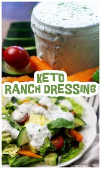 Our Homemade Keto Ranch Dressing is a staple in my household! We always have a jar of this tasty, fresh dressing in the fridge to use for salads or for dipping veggies. 