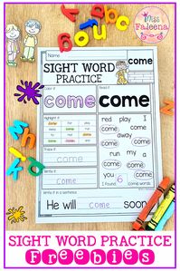 These sight word practice pages are perfect for Kindergarten and first graders. These sight word pages help children to learn sight word by reading, tracing, writing, coloring, finding and counting. These pages are also perfect for classroom activities, morning work, word work and literacy centers. Preschool | Kindergarten | First Grade | Sight Word | Sight Word | Sight Word Practice | Sight Word Worksheets | Sight Word Literacy Centers | Sight Word Printables| Free Lessons