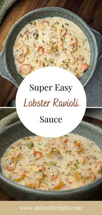 There are plenty of different sauces that you could eat with lobster ravioli. This ravioli sauce is a creamy sauce with minced garlic for lobster ravioli to which you can either add pre-cooked lobster, or pre-cooked crayfish as an alternative.