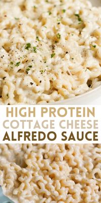 Indulge your creamy, carb-y pasta desires with my Healthy Cottage Cheese Alfredo recipe! Simply made with just 10 ingredients and ready in under 30 minutes, this easy high-protein variation has all the deliciousness of traditional alfredo sauce with none of the guilt.