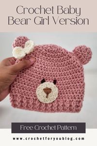 Crochet Baby Bear Hat Boys & Girls Version - Crochet For You