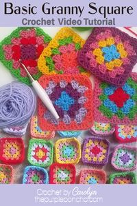 How To Crochet A Basic Granny Square Free Pattern - The Purple Poncho