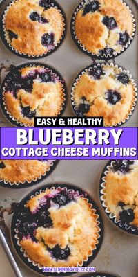 Ready in 30 minutes, these blueberry cottage cheese muffins are naturally high in protein, healthy, and make the perfect breakfast, dessert, or snack idea! They're also fantastic for lunchboxes and meal prep. Give them a try!