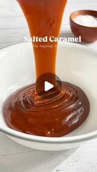 Saloni Mehta | Vegan & Eggless Baking on Instagram: "Let’s make Salted Caramel Sauce 
This homemade salted caramel sauce is made with 4 simple ingredients and it is easy to make. Recipe⬇️

This recipe makes a thick caramel and it has the right consistency to hold as a topping on brownies, filling in cakes-cupcakes and to drizzle on ice cream and cheesecakes 

(You can add more whipping cream for a runny caramel sauce)

Salted Caramel Recipe:
•200g (1cup)Sugar (cane or castor)
•80g (1/3 cup)Butter, soft (dairy-free or any butter of choice)
•125ml (1/2cup) Whipping Cream, warm (dairy-free or any whipping cream of choice)
•1/2 tsp Sea Salt 

•I have used non stick tall sauce pot and a silicone spatula. 

Method:-
- In a tall medium sized sauce pan add all the sugar to make a dry caramel.
-Let