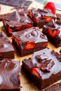 Chocolate Covered Strawberry Brownies