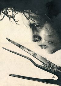 Edward Scissorhands ~ Johnny Depp Traditional Portrait Print Art Print