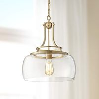 Franklin Iron Works Charleston 13 1/2" Wide Brass LED Pendant Light - #67V81 | Lamps Plus