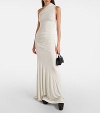 Pillar ruched gown in white - Entire Studios | Mytheresa