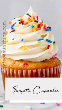 1hr 28min · 24 servings

 

2 cups all-purpose flour

½ tsp baking soda

½ tsp baking powder

½ tsp fine sea salt

½ cup salted butter softened

1 ¼ cups granulated sugar

½ cup sour cream room temperature

1 cup whole milk room temperature

¼ cup canola oil

2 eggs room temperature

2 tsp pure vanilla extract

½ cup sprinkles jimmies

homemade vanilla frosting

