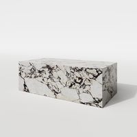 Italian Marble Rectangle Plinth | The Gold Boutique Furniture