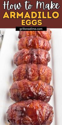 Homemade Smoked Armadillo Eggs Recipe is delicious and full of flavor. Spicy egg shape appetizer that requires simple ingredients. Armadillo Eggs are loaded with flavor with its rich and hearty combination. If you love using your smoker as much as my family, these bacon wrapped armadillo eggs are a simple recipe to make. #grillonadime #armadilloeggs #smokedarmadilloeggs