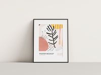 Thin poster frame mockup - Instant Download