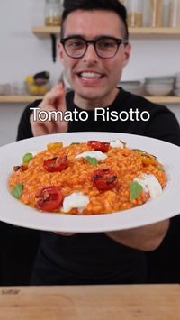 Tomato risotto is the perfect recipe for a heartwarming and satisfying family dinner. It exemplifies the rustic charm and simple elegance of Italian home cooking. You'll love the creamy texture of arborio rice, the rich tomato sauce, and the parmesan flavor. And the optional charred tomatoes are the cherry on top!