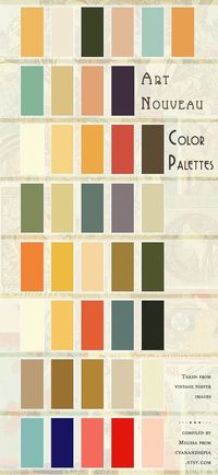 Art nuveau color palette color scheme