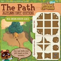 The Path has now been recolored to match regular dirt in autumn! - Imgur