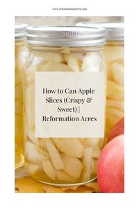 Learn how to can apple slices so that they are still sweet yet full of fresh fruit flavor and best of all are still crisp after canning!