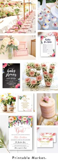 Floral Baby Shower Inspiration - Printable Market