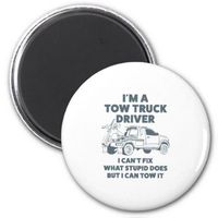 Tow Truck Driver Shirt For Men Magnet