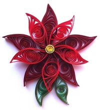 Free Project – Quilled Poinsettia Flower – Freedesigns.com