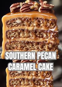 Experience the taste of the South with this classic pecan cake. A beloved dessert for generations. #pecancake #dessert #baking #recipe #southern