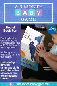 Have you tried reading interactive books with your baby? Interactive books such as flaps, pop-ups, pull-tabs, touch and feel, and sound books are a great way to get your 7-9 month baby engaged with books! Got to Pathways.org to check out our list of 7-9 month baby activities. #babygames #babyactivities #babyreading #readingbooks #babybooks #earlyliteracy #earlycommunication #communicationskills #babytalk #babytips #boardbook #readingtips #interactivebooks #babyread