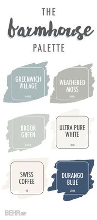 farmhouse paint color palette