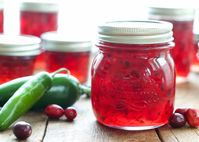 Cranberry Pepper Jam | barefeetinthekitchen.com