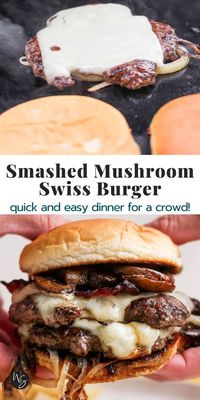 Our easy and delicious Mushroom Swiss Burger is a great option for your next burger night! Made with a juicy burger, crispy bacon, a homemade sauce, mushrooms and onions. Our whole family loves a good Blackstone Smash Burger, so we knew it was time to give it this fun spin! Perfect for your next summer dinner, lunch, or make a bigger batch to serve a crowd! This recipe is gluten-free friendly.