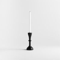 Vantaa Black Taper Holder 9.25" - Crate and Barrel | Havenly