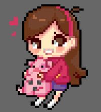 Gravity Falls Pixel Art Pattern