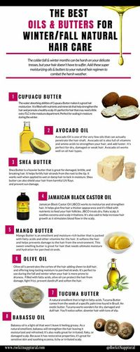 The best oils and butters for natural hair during fall and winter