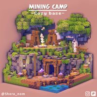 Hi! Here is a cozy mining camp inspiration for your survival world! Download this on my Patreon <3 ( as a part of 500 ideas map )