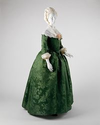 Dress 1775, American, Made of silk