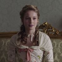 Sophia Fitzwilliam is a character in Harlots portrayed by Hannah Dodd. Sophia is the daughter of siblings Lady Isabella Fitzwilliam, Heiress of Blayne and Lord Harcourt Fitzwilliam, Marquess of Blayne. Isabella was raped by her brother, who then left for France. Unbeknownst to him, Isabella became pregnant and gave birth to Sophia while he was away.  In order to protect her daughter, Isabella had Sophia sent away to a boarding school where she was well taken care of, but completely ignorant of