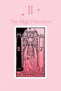 Tarot card High Priestess represents intelligence, spiritual wisdom and clarity. It is also a symbol of intuition, creation, and divine femininity.