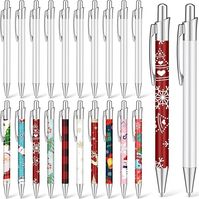 Amazon.com : Yexiya Sublimation Pens Blank Heat Transfer Pen Sublimation Ballpoint Pen with Shrink Wrap White Aluminum Customized Clip Pen School Supplies for Christmas Office School Stationery Supplies (10 Pcs) : Office Products