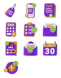 Taxes 3D Icon, #Icon, #Ad, #Taxes, #ad