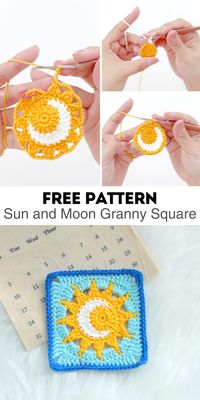 Discover the joy of crocheting Sun and Moon Granny Squares with our free PDF pattern. Learn to create a striking celestial design to adorn your favorite projects.