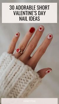 Short nails can be just as stylish and perfect for showing off adorable designs that celebrate the season of love. From sweethearts and playful polka dots to minimalist accents and glittery details, there are endless ways to make your short nails stand out. Whether you prefer a classic look or something trendy and fun, these short Valentine’s Day nail ideas are packed with nail inspo to help you create a manicure that’s both cute and practical. Short February Nails